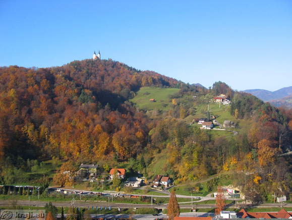View of the hill with the Church of St. Michael